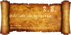 Kövécs Brigitta névjegykártya